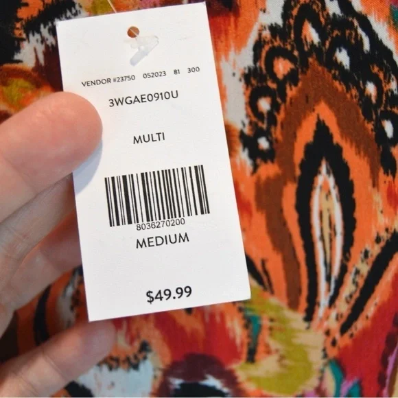 The Buckle Willow & Root Wrap Tie Mini Dress, Multi Bold Colors - Medium - Picture 10 of 12